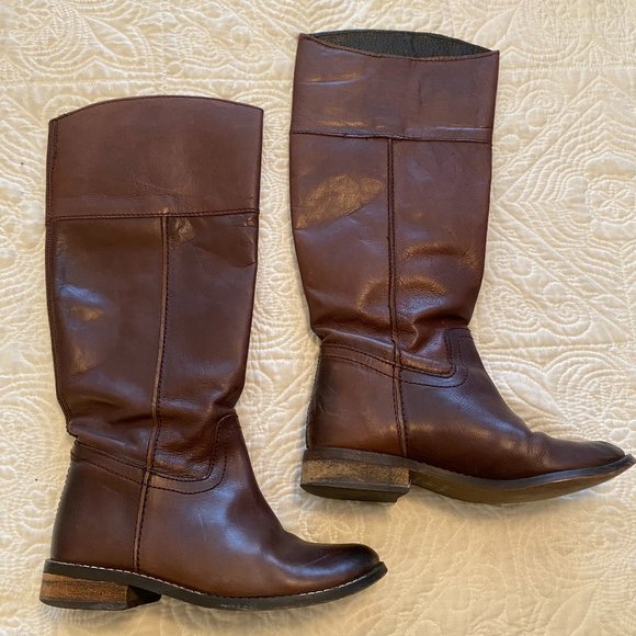 MIA Shoes - MIA Brown Leather Knee High Elisa Boots